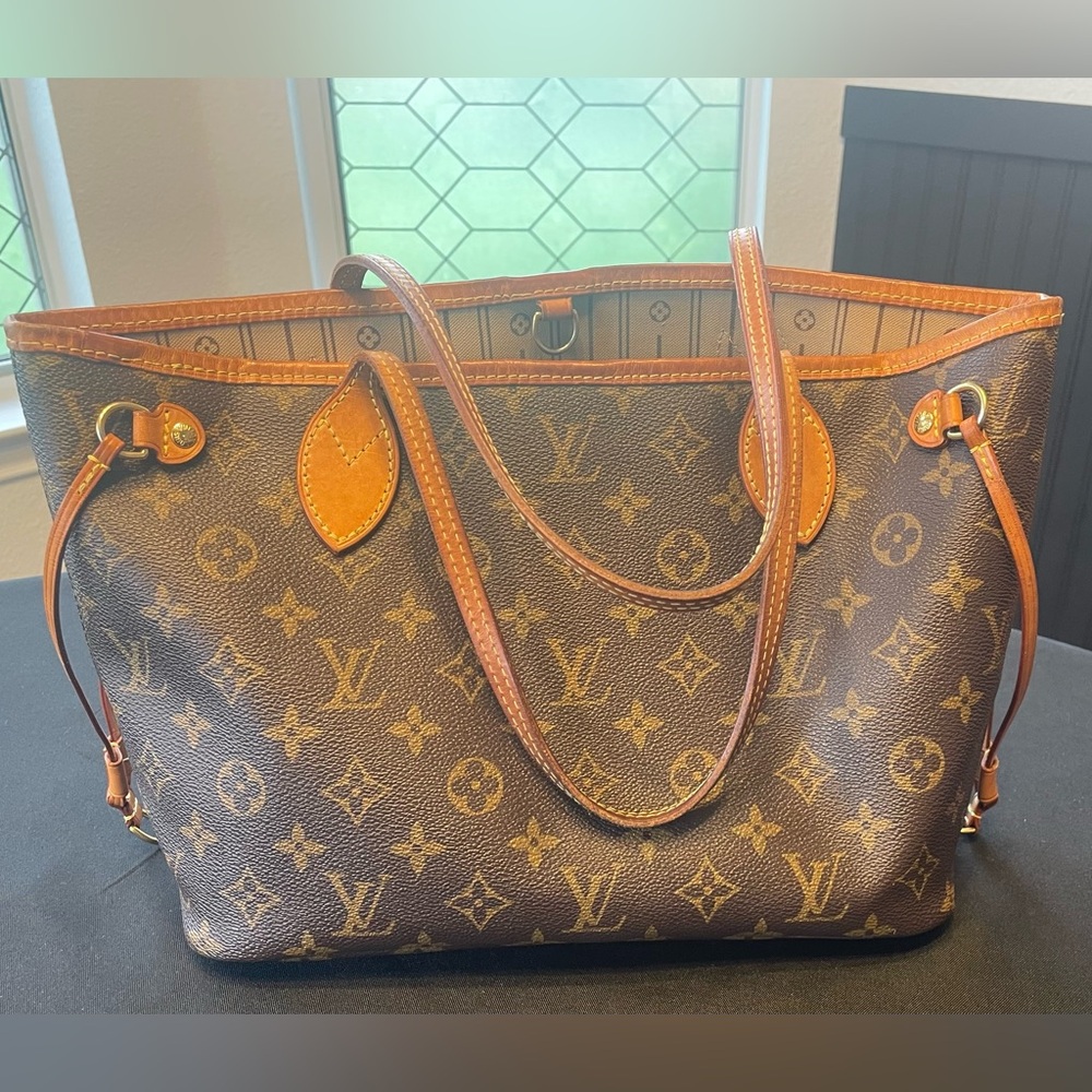 Louis Vuitton Brown and Tan Neverfull Tote